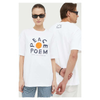 Bavlněné tričko Samsoe Samsoe bílá barva, s potiskem
