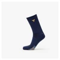 Under Armour Project Rock Ad Playmaker 1-Pack Mid Socks Midnight Navy/ Hushed Blue/ Metallic Gol