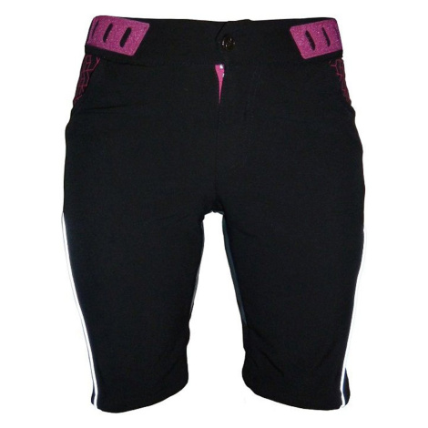 HAVEN Cyklistické kalhoty krátké bez laclu - SINGLETRAIL LADY - růžová/černá