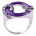 AutorskeSperky.com - Stříbrný prsten s markazity zdobený smaltem - S280