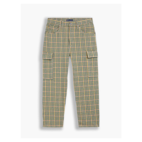 Žluto-zelené dámské kostkované zkrácené kalhoty Levi's® Barrel Levi´s