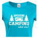 Dámské tričko s karavanem - Adventure Camping what else?