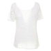 VIVANCE tričko s krajkou s podílem lnu< Barva: Bílá, Mezinárodní