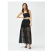 Koton Long Tulle Skirt with Layered Elastic Waist