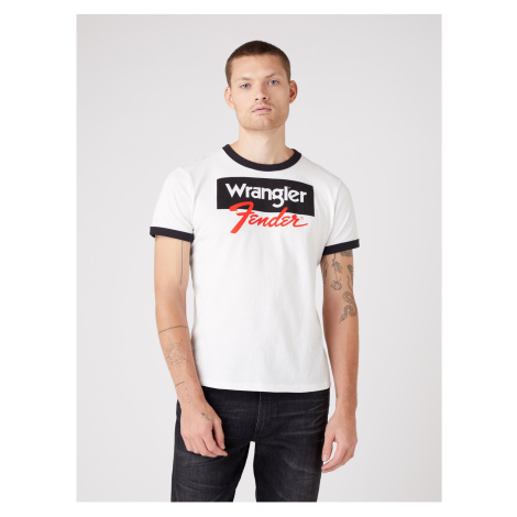 Černo-bílé pánské tričko s potiskem Wrangler
