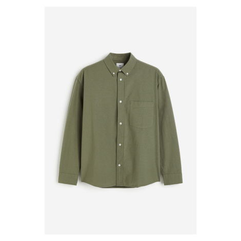 H & M - Oxfordská košile Relaxed Fit - zelená H&M