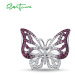 Masivní stříbrný prsten motýl s barevnými křídly FanTurra