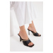 Trendyol Black Flat Toe Women's Slippers