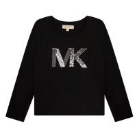 Dětská bavlněná košile s dlouhým rukávem Michael Kors černá barva