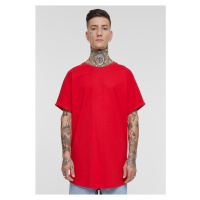 Pánské tričko Long Shaped Turnup Tee - červené