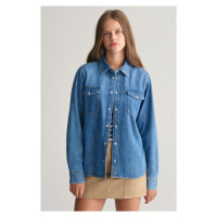 KOŠILE GANT RELAXED LS DENIM SHIRT modrá