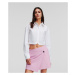 Košile karl lagerfeld crop poplin shirt white