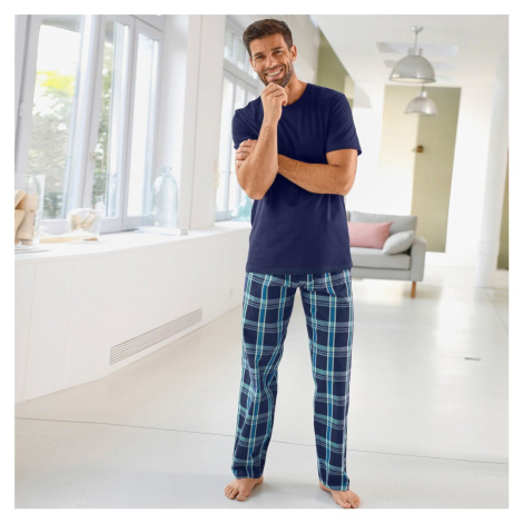 Sada 2 pyžamových kalhot, jednobarevné + kostkované Blancheporte