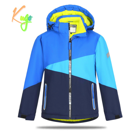 Chlapecká zimní bunda - KUGO PB7352, modrá Barva: Modrá