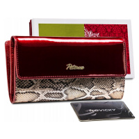 Patentovaná, velká dámská peněženka se vzorem hadí kůže
