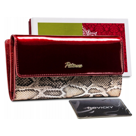 Patentovaná, velká dámská peněženka se vzorem hadí kůže Peterson