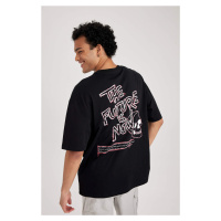 DEFACTO Oversize Fit Crew Neck Printed T-Shirt