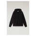 Mikina woolrich cashmere blend hoodie černá