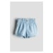 H & M - Cotton paper bag shorts - modrá