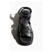 H & M - Robustní sandály - černá