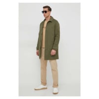 Trench kabát Pepe Jeans Valerio pánský, zelená barva, přechodný, PM402875