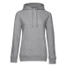 B&amp;C Dámská mikina pře hlavu WW02Q Heather Grey