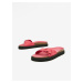 Růžové dámské kožené pantofle na platformě OJJU