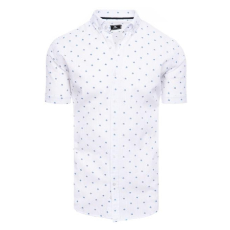 Vzorovaná pánská košile bílé barvy DStreet
