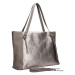 Dámská kožená kabelka Facebag Joana - stříbrná
