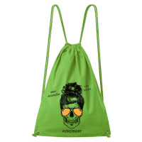 DOBRÝ TRIKO Bavlněný batoh s potiskem Život mámy Barva: Apple green