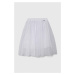 Dětská sukně Guess bílá barva, midi, áčková