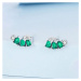 GRACE Silver Jewellery Stříbrné náušnice se smaragdovými zirkony Jeanne, stříbro 925/1000 E-RBSE