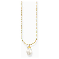 Thomas Sabo KE2238-430-14-L45V Gold-plated chain with pearl pendant