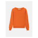 Svetr trussardi sweater boat neck viscose stretch oranžová