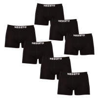 7PACK pánské boxerky Nedeto černé (7NDTB001-brand)
