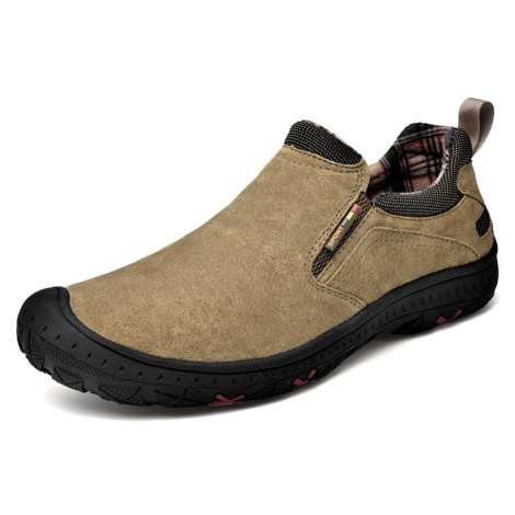 Pánské semišové loafers handmade prodyšné boty MIXI FASHION