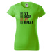DOBRÝ TRIKO Dámské tričko s potiskem Eat sleep lift Barva: Kávová