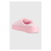 Pantofle Chiara Ferragni CF3150_012 dámské, růžová barva, na platformě, CF PLATFORM SLIDER