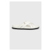 Kožené pantofle Tommy Hilfiger STRAP FEMININE SANDAL dámské, bílá barva