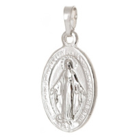 Stříbrný přívěšek medailonek Panna Marie STRZ1053F