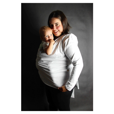 Nosicí a těhotenský zavinovací kabátek šedý