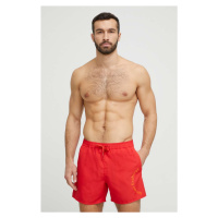 Plavkové šortky Armani Exchange červená barva