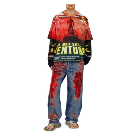 Džíny diesel d-martial-fse trousers blue denim