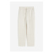 H & M - Kalhoty Tapered z lněné směsi - béžová