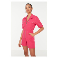 Trendyol Fuchsia Crop Jumpsuit