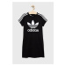 Dívčí šaty adidas Originals černá barva, mini