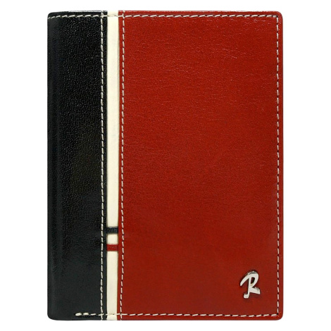 Pánská kožená peněženka ROVICKY 331-RBA-D RFID černo červená
