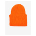 Oranžová pánská žebrovaná zimní čepice Replay