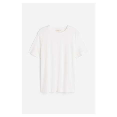 H & M - Tričko z hedvábné směsi - bílá H&M