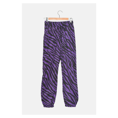 Trendyol Purple Printed Sports Trousers